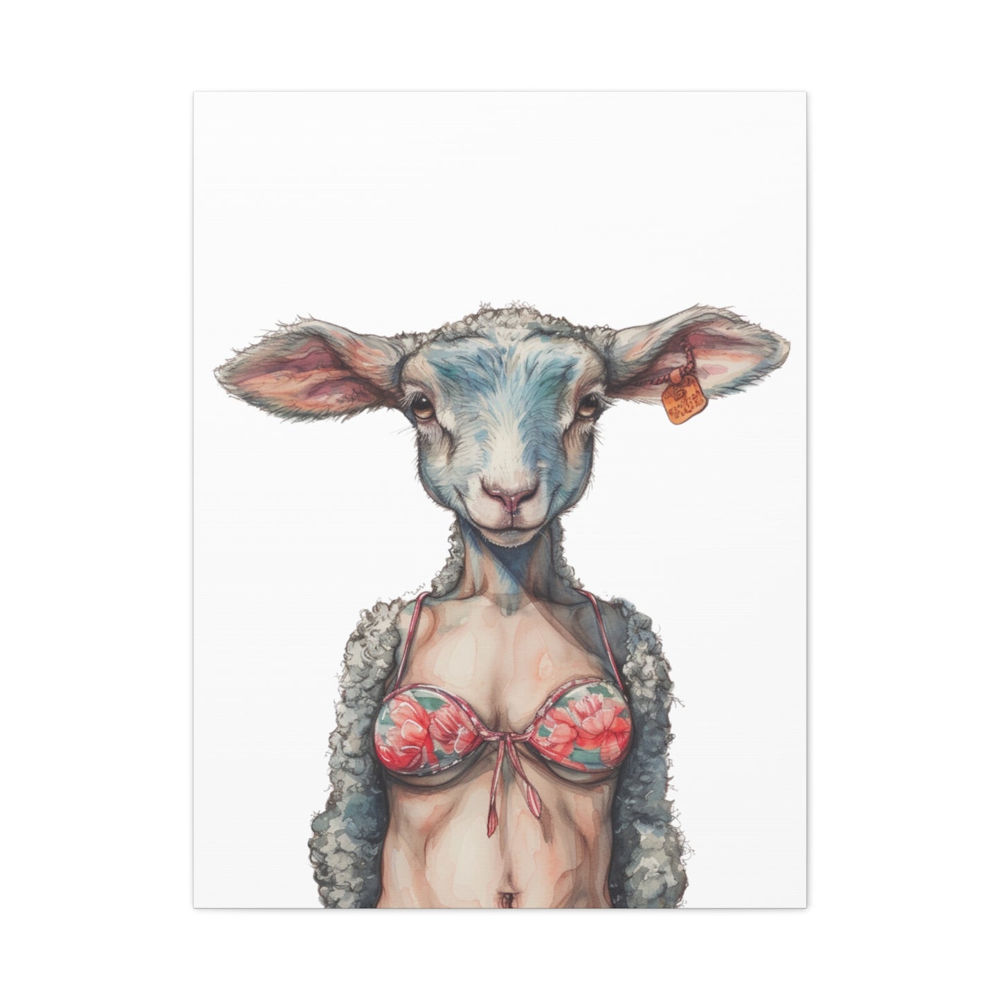 Lamb Bikini Canvas - Gnarly Ninja Printables