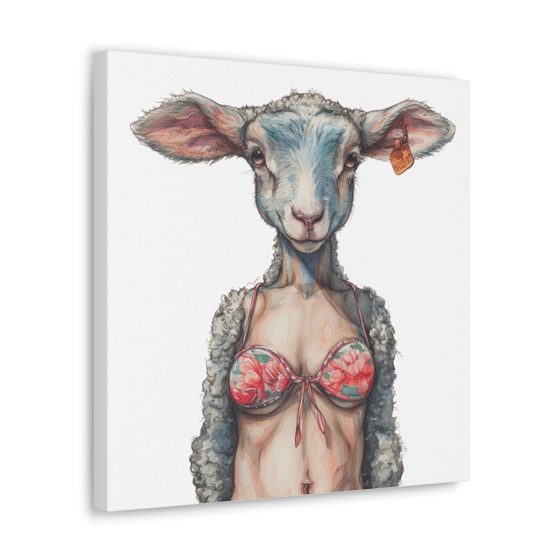 Lamb Bikini Canvas - Gnarly Ninja Printables