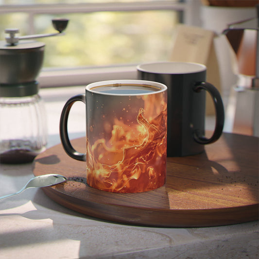 Blazing Inferno Magic Mug 11oz - Gnarly Ninja Printables