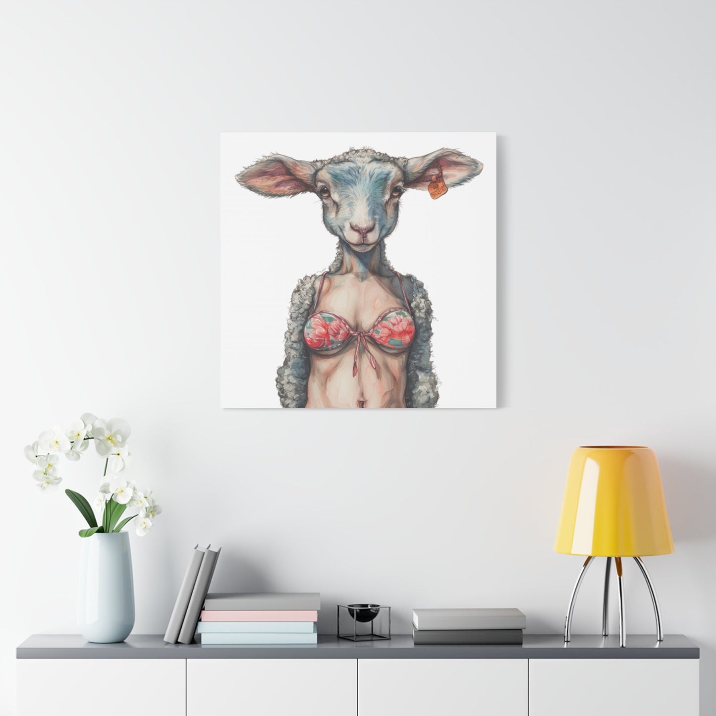 Lamb Bikini Canvas - Gnarly Ninja Printables