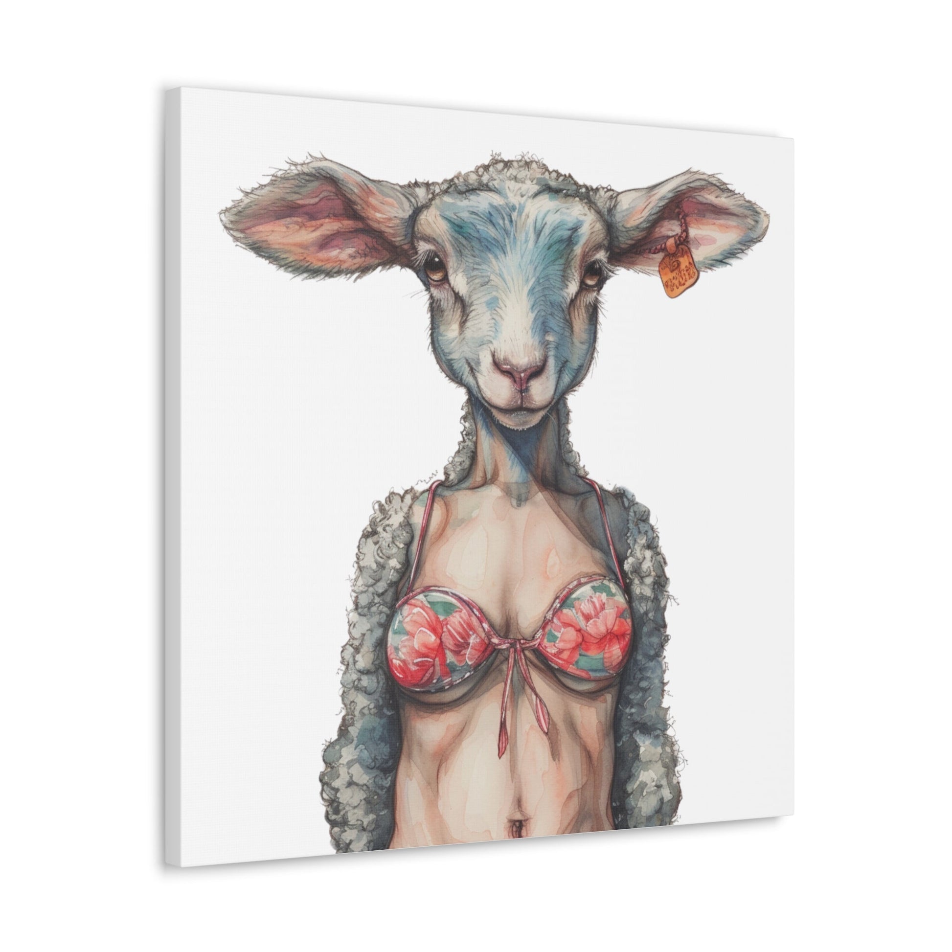 Lamb Bikini Canvas - Gnarly Ninja Printables