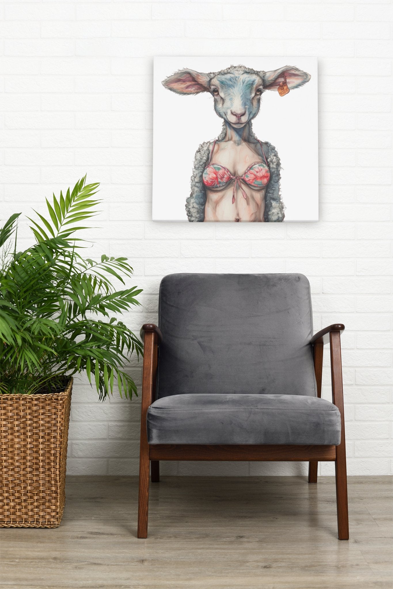 Lamb Bikini Canvas - Gnarly Ninja Printables
