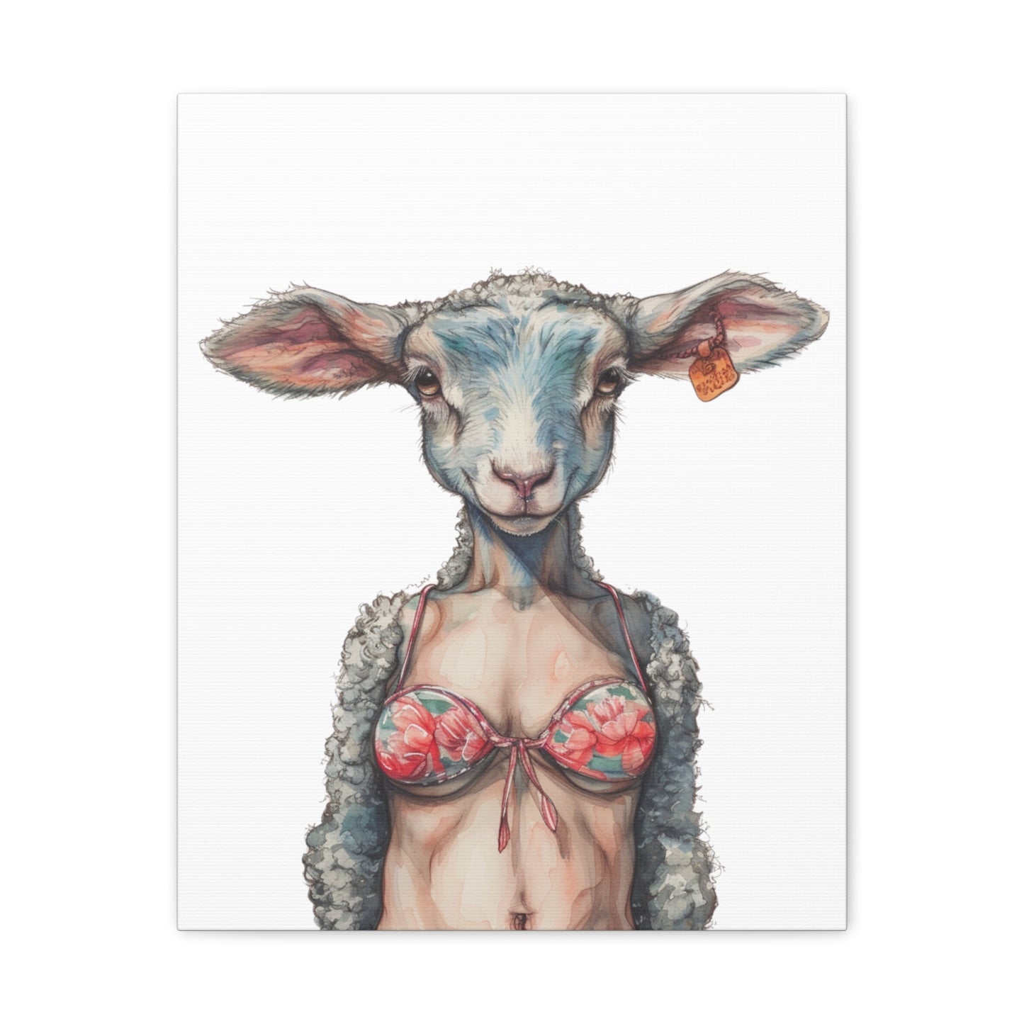 Lamb Bikini Canvas - Gnarly Ninja Printables