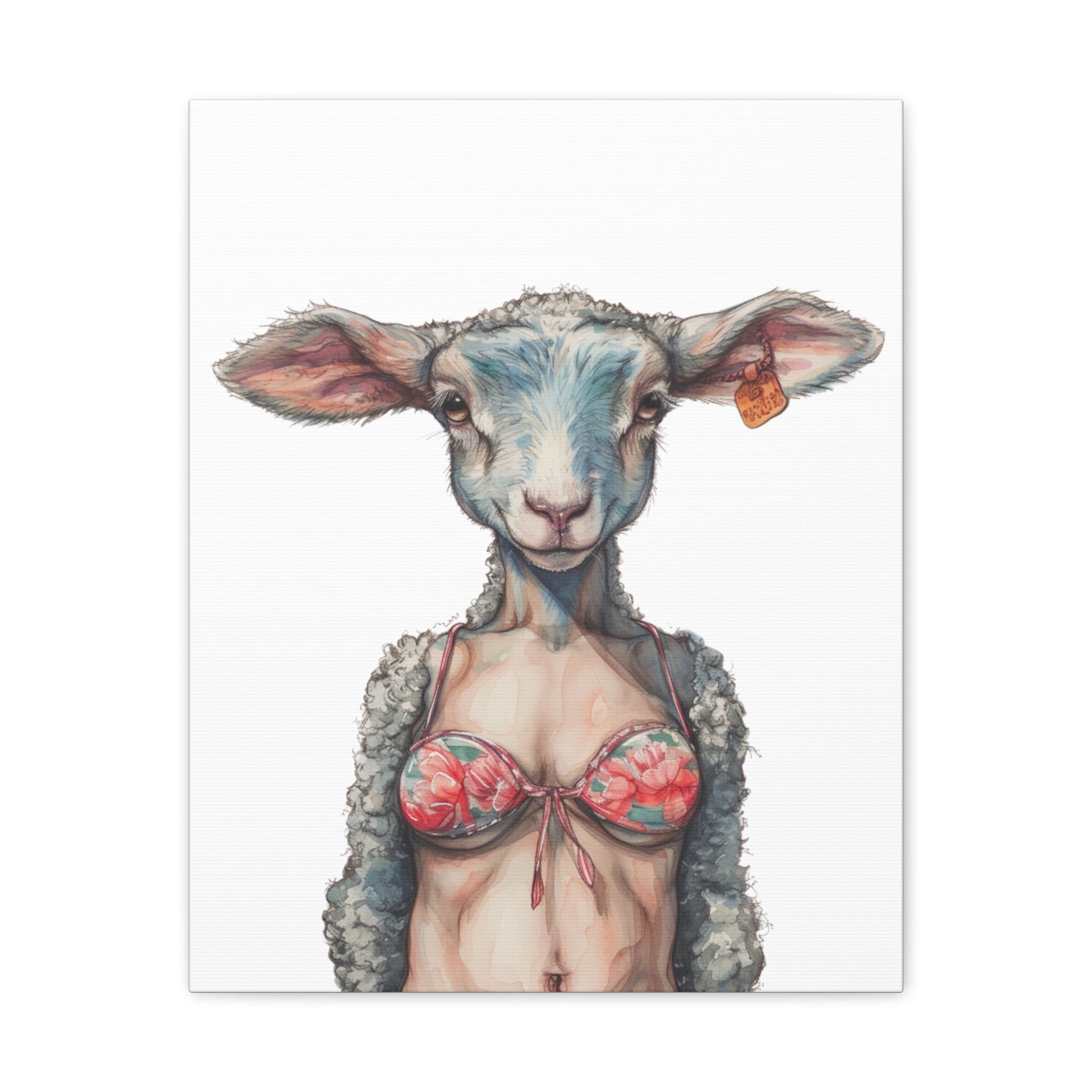 Lamb Bikini Canvas - Gnarly Ninja Printables