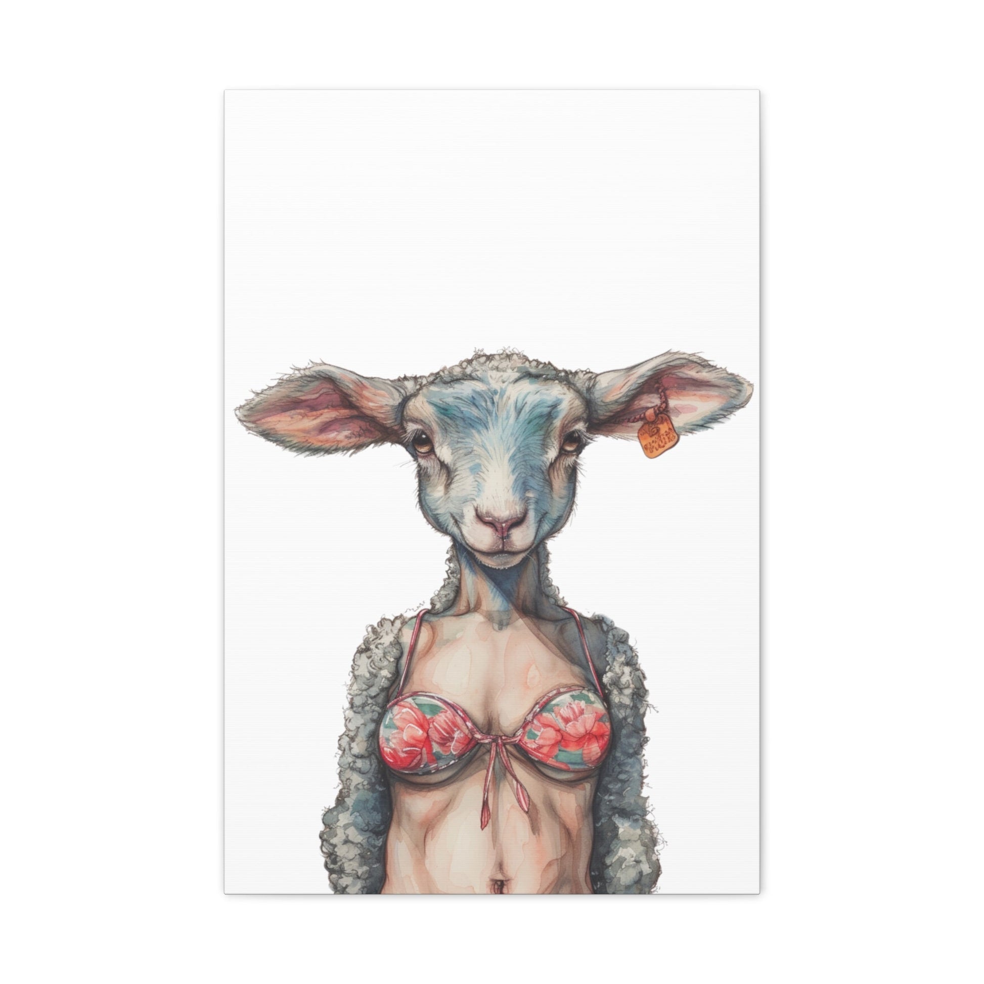Lamb Bikini Canvas - Gnarly Ninja Printables