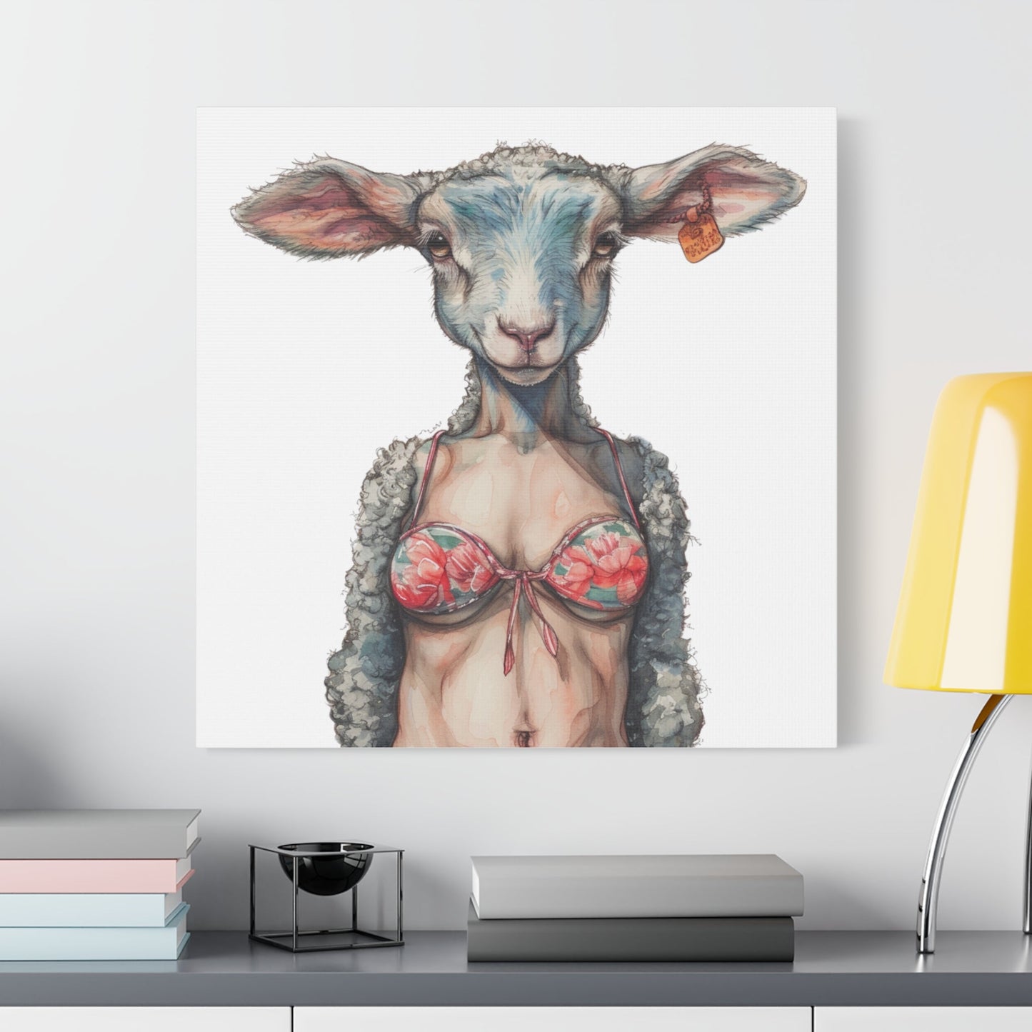 Lamb Bikini Canvas - Gnarly Ninja Printables