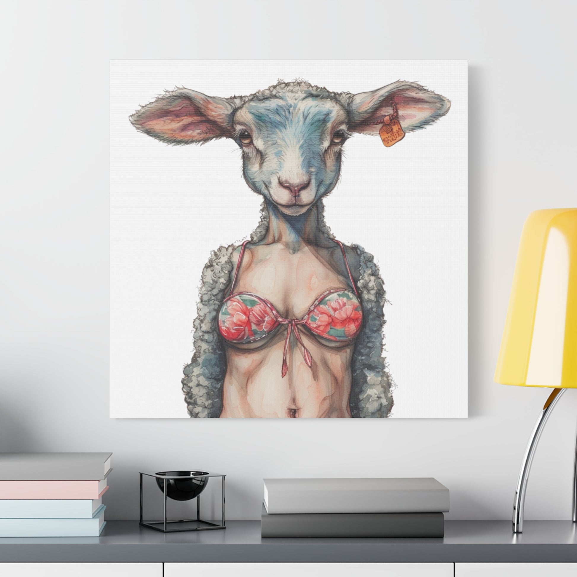 Lamb Bikini Canvas - Gnarly Ninja Printables