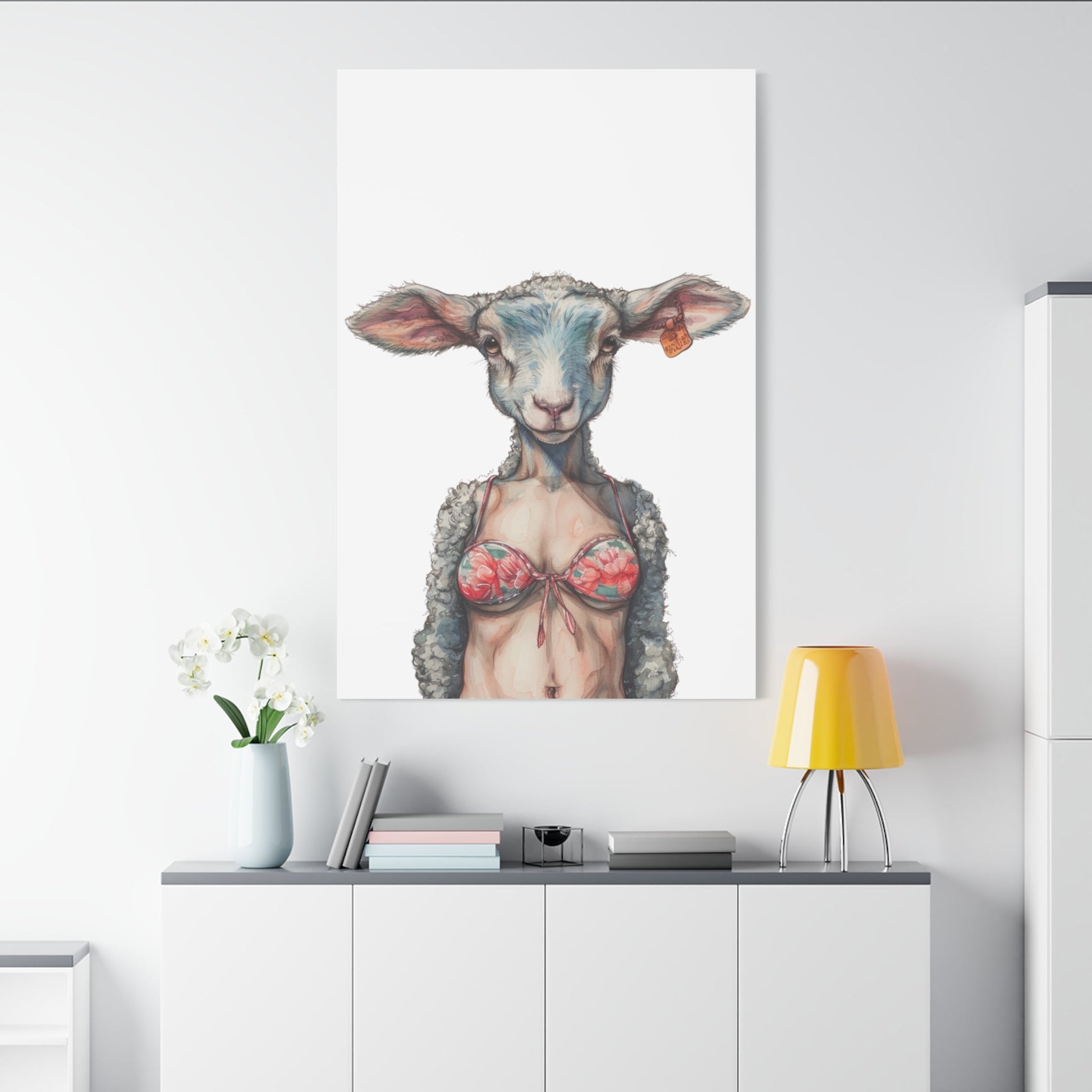Lamb Bikini Canvas - Gnarly Ninja Printables