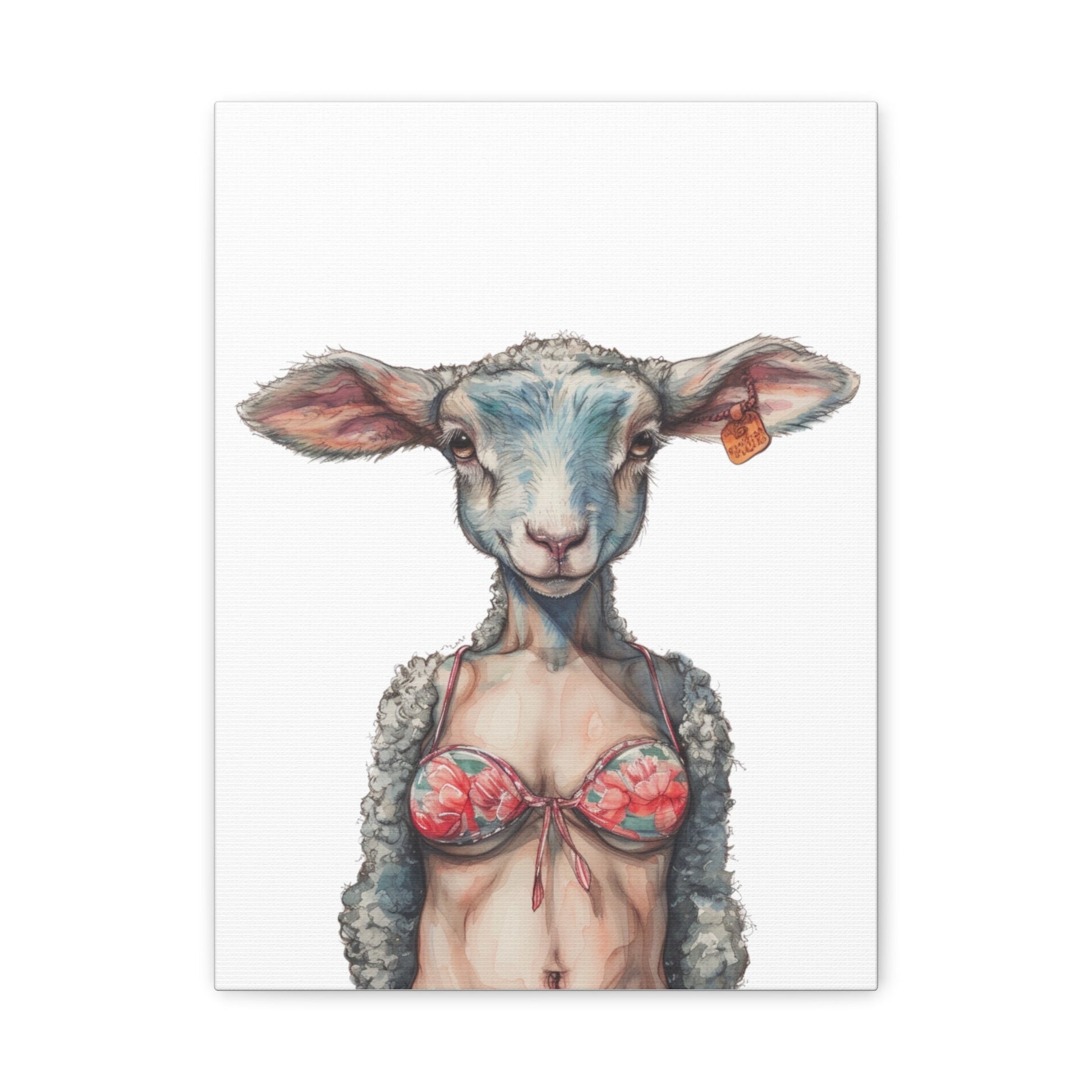 Lamb Bikini Canvas - Gnarly Ninja Printables