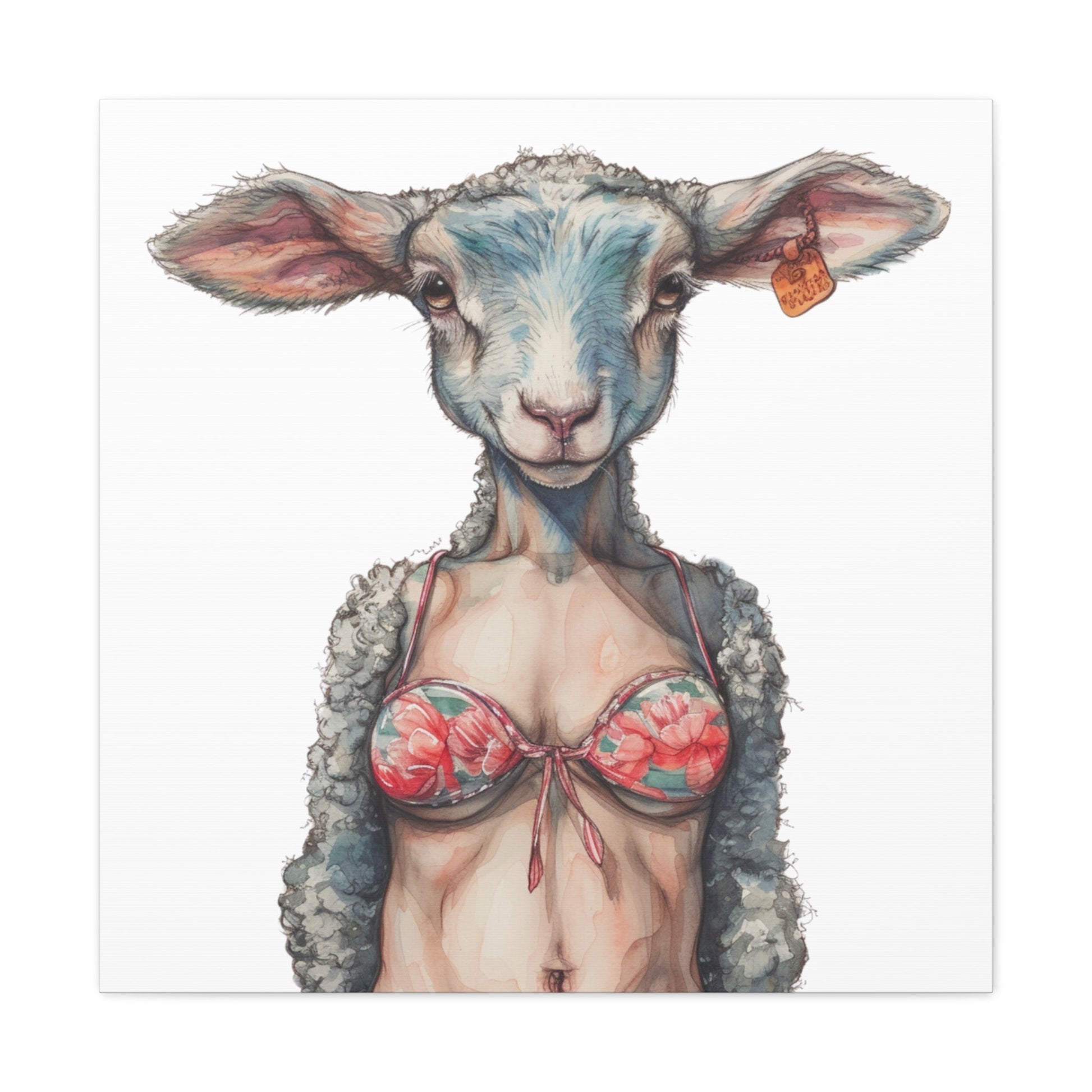 Lamb Bikini Canvas - Gnarly Ninja Printables