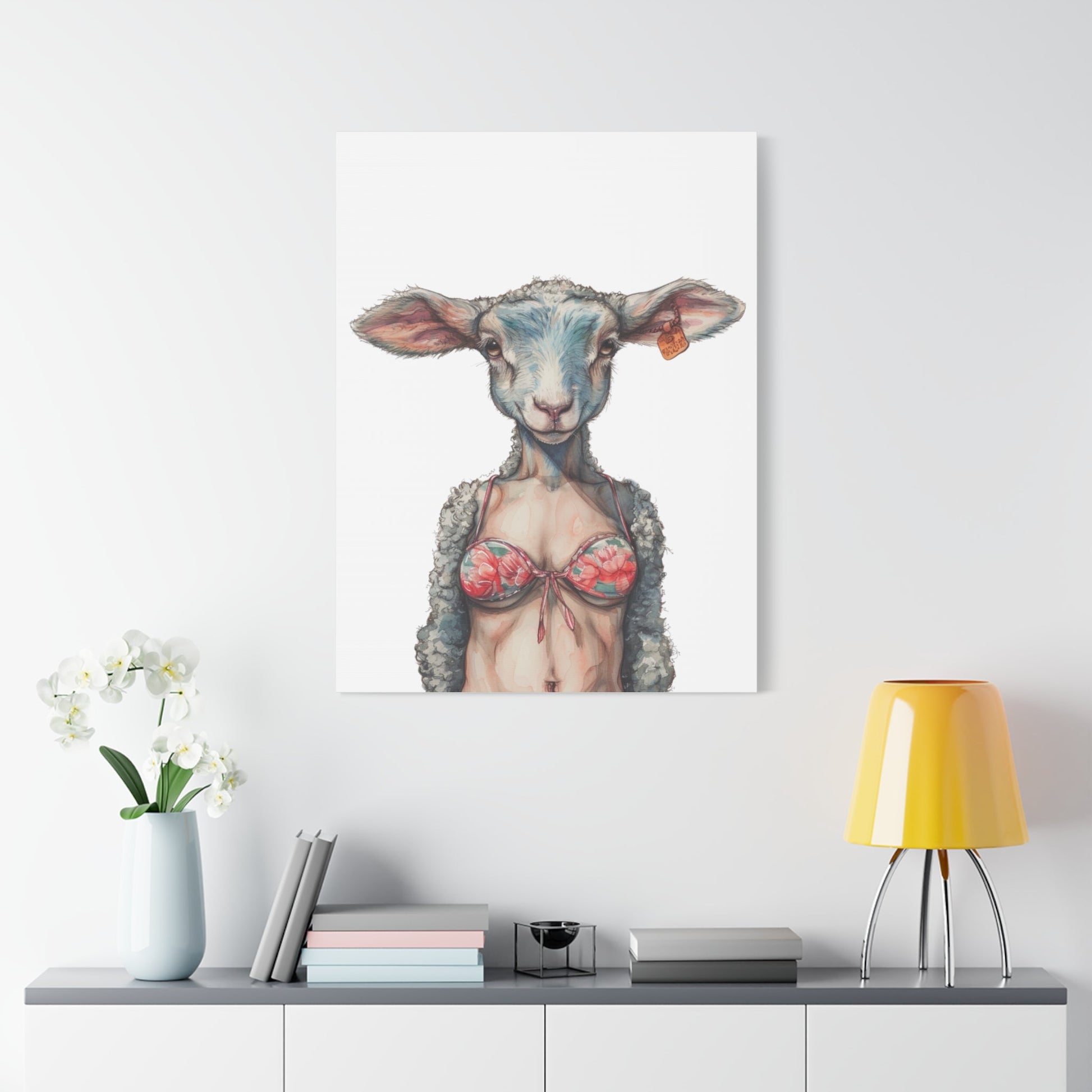 Lamb Bikini Canvas - Gnarly Ninja Printables