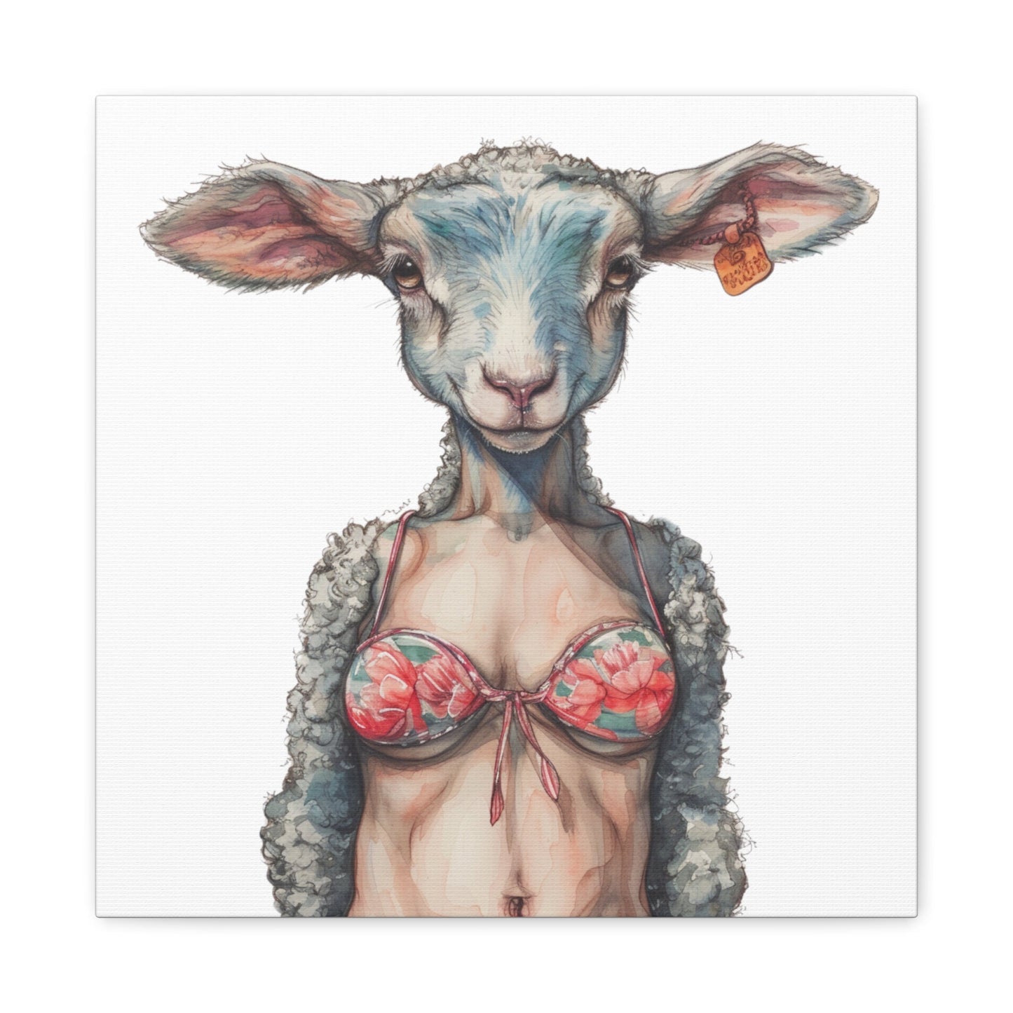 Lamb Bikini Canvas - Gnarly Ninja Printables