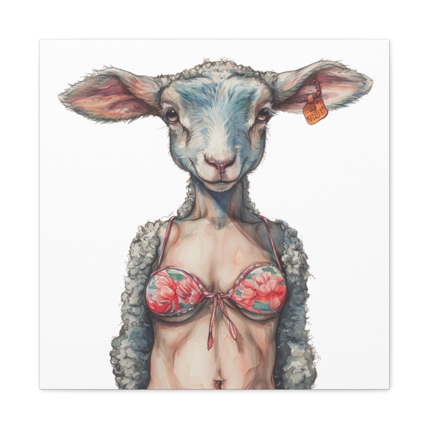 Lamb Bikini Canvas - Gnarly Ninja Printables