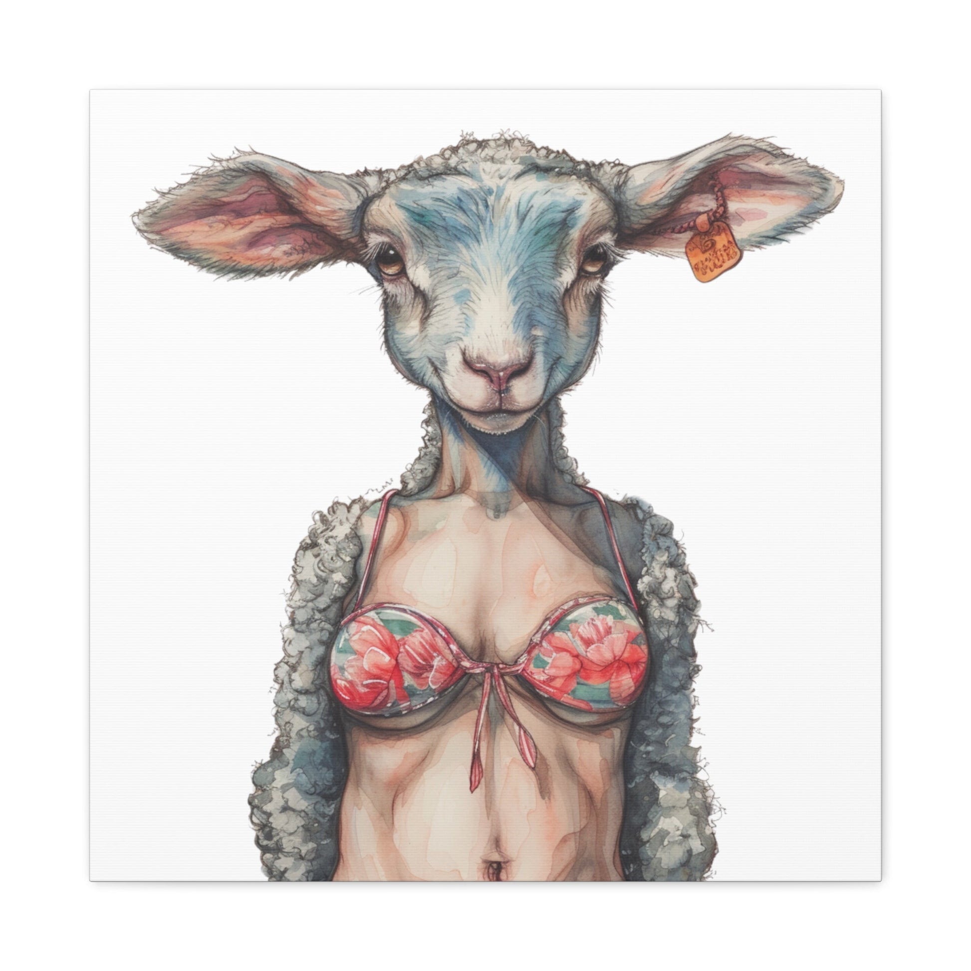 Lamb Bikini Canvas - Gnarly Ninja Printables