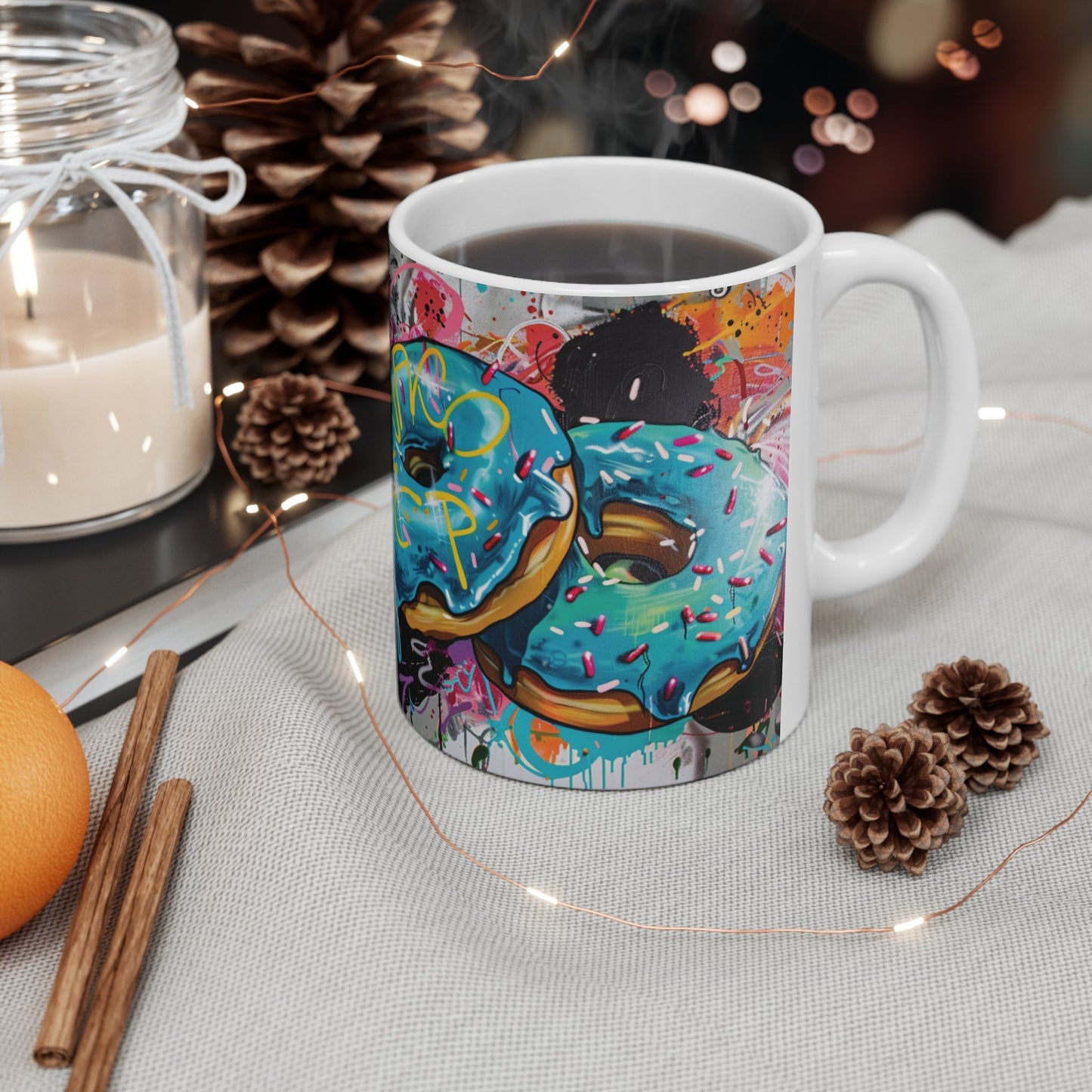 Urban Donuts Mug 11oz - Gnarly Ninja Printables