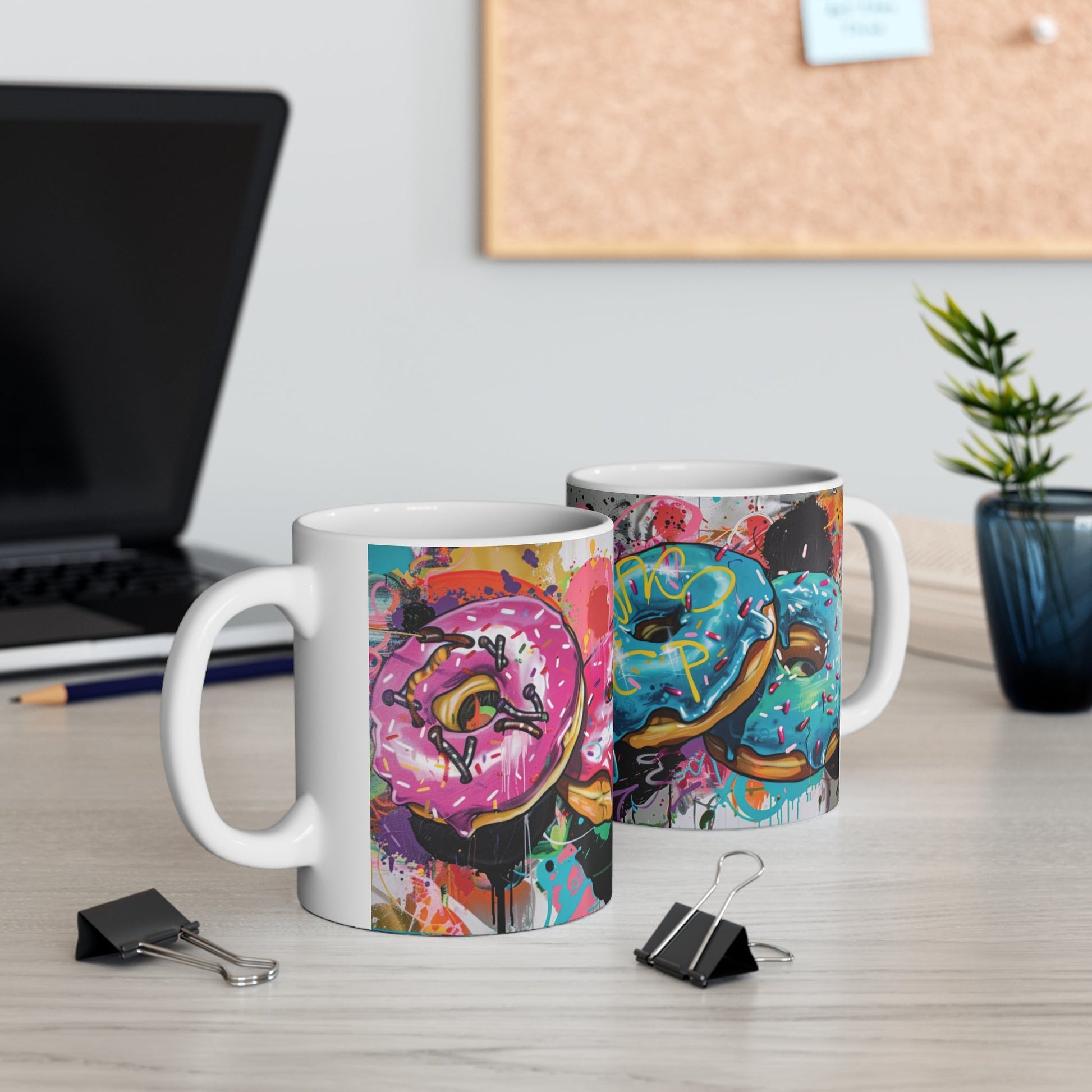 Urban Donuts Mug 11oz - Gnarly Ninja Printables
